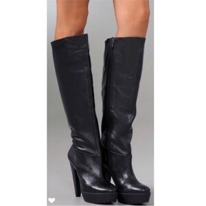 Pour La Victoire Black Heeled Boots